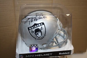 OAKLAND RAIDERS TOM FLORES #15 SIGNED MINI HELMET INS "1ST RAIDERS QB" BECKETT - Picture 1 of 3