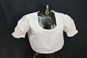 Gr.42 Dirndlbluse weiß Bluse für Dirndl mit Stickerei und Spitze B11580 - Bild 1 von 4
