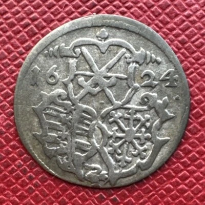 German States, Saxony 1624-HvR Silver 1 Dreier. John George I. RARE. KM# 385.1 - Image 1 of 2