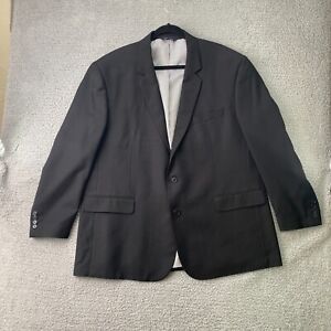 Croft & Barrow Blazer Mens 50R Black Polyester Suit Jacket Sport Coat 73277