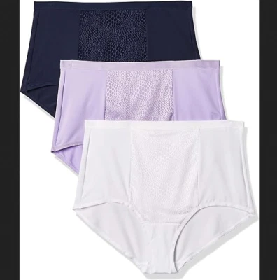 Warner's Womens 3 Pack Small Blissful Tummy-Smoothing Microfiber Briefs Panties - Image 1 of 2