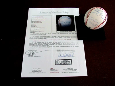 2004 FLORIDA MARLINS MIGUEL CABRERA CONINE MCKEON SIGNED AUTO OML BASEBALL JSA - Image 1 of 4