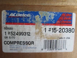 NOS ACDelco 15-20380 A/C Compressor 52499312 (O-B1) - Picture 1 of 4