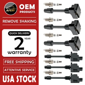 6X Ignition Coil + 6X Spark Plug For Infiniti I30 Maxima 00-01 3L V6 UF348 UF363 - Picture 1 of 10