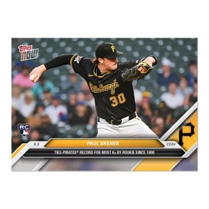 2024 MLB Topps Now Paul Skenes “Ties Pirates Record For Most K’s By Rookie” 645 - Picture 1 of 1