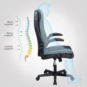 .High Back Ergonomic Office Chair Swivel Chair, Large Seat and Tilt Chair - Picture 1 of 12