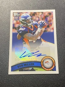 2011 Topps #427 Von Miller AUTO SSP VARIATION RARE Denver Broncos Rookie - Picture 1 of 4
