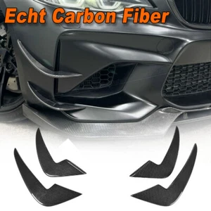 4xCarbon Canards Flaps Splitter alerón delantero aletas labio para BMW F87 M2 16-17 - Imagen 1 de 14