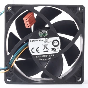 FA08025M12LPA 8CM 80*80*25MM 0.45A DC 12V 4-lines cooling fan - Picture 1 of 3