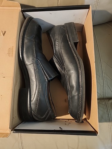 Slip uomo Ecco taglia 45 nero in pelle