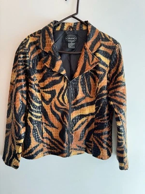 Chaqueta negra Selene Sport con estampado de tigre - talla 12 Foto 1 de 3