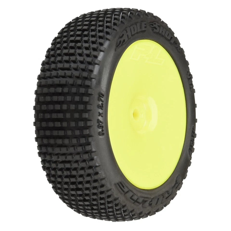 Pro-Line Racing 1031712 1:14 Hole Shot 3.0 F/R Tire MTD 12mm Yellow Velocity - Image 1 of 1