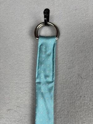 J.Crew Belt Womens Small Medium Blue Silk D-Ring Polka Dot Skinny Sash 67682 - Image 1 of 4