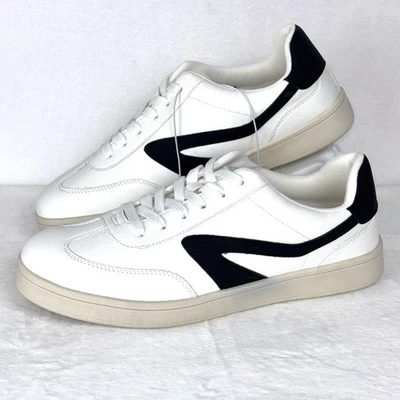 DV by Dolce Vita Vasser 女式时尚运动鞋白色/黑色 9 码全新!! — 第 1/4 张图片