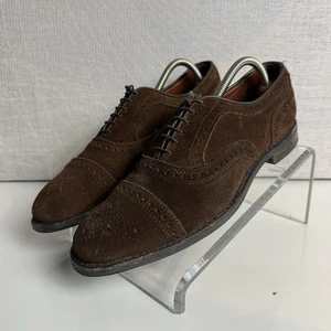 Allen Edmonds Strand Captoe Oxford-Schuhe (Wildleder, braun, 9 D) Dainite-Sohle - Bild 1 von 17