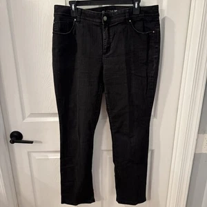 Chico’s women’s black platinum Ultimate Fit denim jeans size 2 short City Preppy - Picture 1 of 7