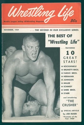 Wrestling Life Magazine November 1959 Vol. 5 No. 7 Brunetti Crusher *WP5 - Image 1 of 2