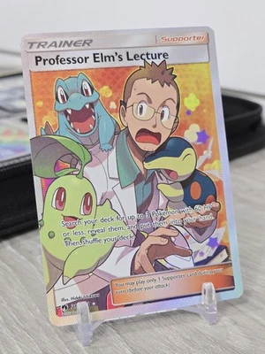 Pokemon Professor Elm's Lecture Full Art 213/214 Sm-Lost Thunder Rare Holo NM - Image 1 of 4