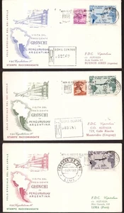 Italia Repubblica, serie Gronchi del 1961 su tre raccomandate   -HG15 - Picture 1 of 3