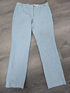 Ann Taylor bedruckte Anzughose Größe 6 helltürkis - Bild 1 von 5