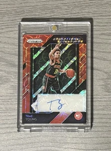 2018-19 Panini Prizm TRAE YOUNG Rookie RC Auto Red Choice Sensational Signatures - Picture 1 of 2