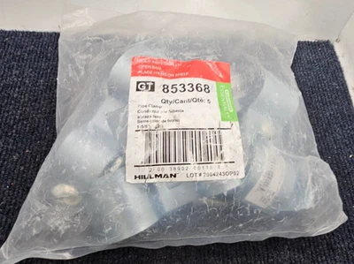 (CANTIDAD 5) Hillman 853368: abrazaderas de tubería forjadas de 1-5/8" chapadas en zinc Foto 1 de 4