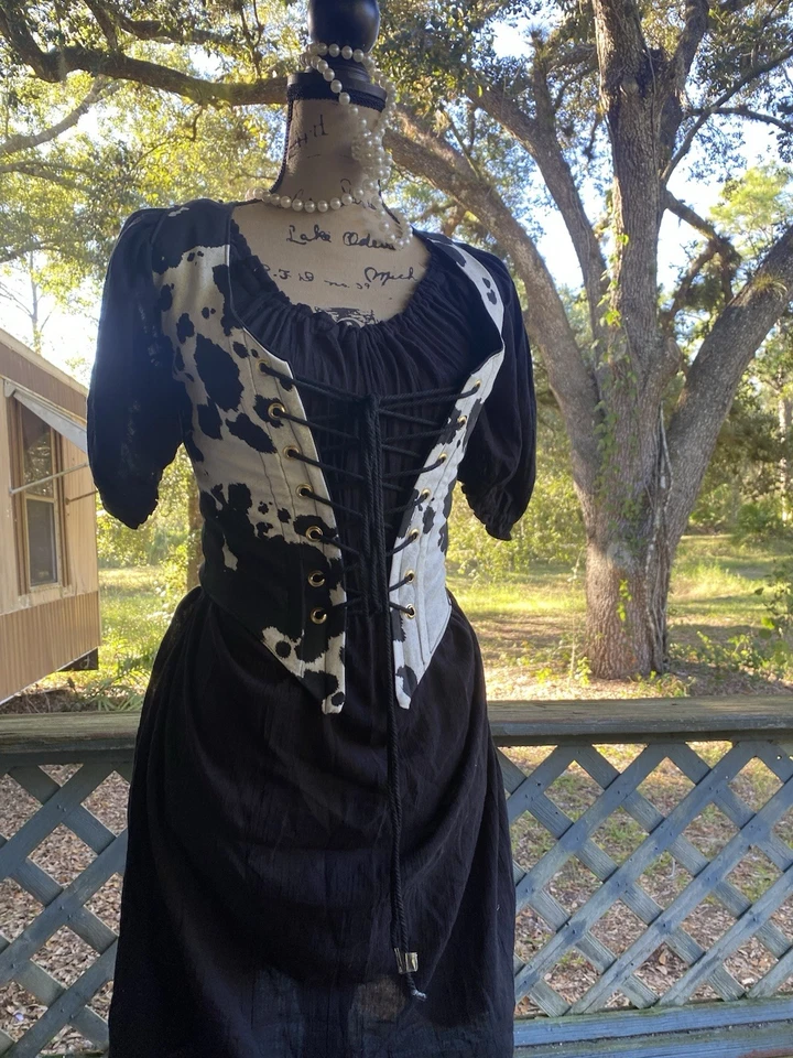 Лиф из саржи эпохи Возрождения для фиксации талии 25 дюймов на талии - Изображение 1 из 4