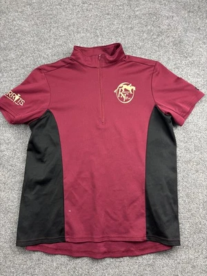 Kerrits Equestrian Shirt Womens XL Red Black Rebecca Farm Staff Quarter Zip - Image 1 of 4
