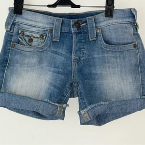 True Religion Jayde button fly cut off shorts sz 24 EUC LN - Picture 1 of 10