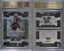 2009 Donruss Elite Extra Edition Status Gold Signatures /5 Robert Stock #64 Auto