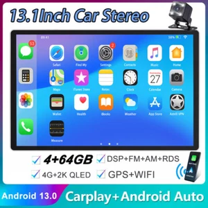 13.1'' Android 13 4+64GB Car radio stereo 4G DSP Carplay 2KQLED Screen GPS Navi - Picture 1 of 21