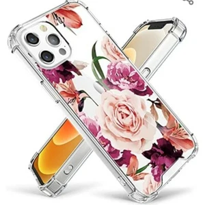 IPhone 12/12 Pro 6.1 inch Shockproof Series Protection Case Cutebe Clear Floral - Picture 1 of 2