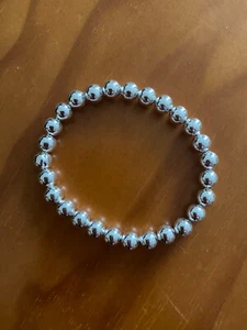 Damen Armband mit kleinen Kugeln 925 Sterling Silber plattiert elastisch - Bild 1 von 1