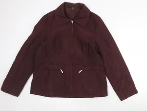 Richards Womens Red Jacket Size 16 Zip - Picture 1 of 10