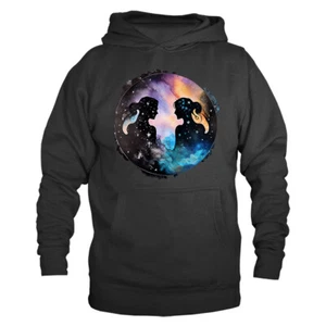 Zwillinge Sternzeichen Horoskop Astrologische Grafik Hoodie - Bild 1 von 10