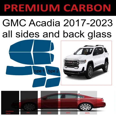 Premium Carbon Window Tint fits GMC Acadia SUV 2017-2023 precut tint - Image 1 of 4
