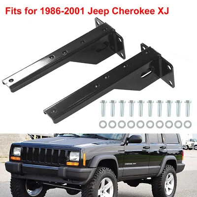 Rear Bumper Brackets Heavy Duty Fits 1986-2001 Jeep Cherokee XJ Upgrated 2Pcs - Image 1 of 4