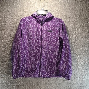 Patagonia Jacket Youth Kids Medium Purple Baggies Windbreaker Hooded Nylon - Picture 1 of 9
