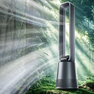Tower Fans Bladeless - Pedestal Oscillating Tower Fan for Bedroom, Cooling Floor - Picture 1 of 7