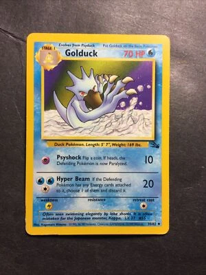 1999 Wizards Pokémon Fossil Set 35 /62 Golduck 03 - Image 1 of 2