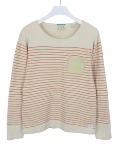 Scotch & Soda Sweatshirt Men Large Pullover Striped Pattern Crew Neck Stretch - Picture 1 of 10