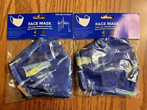 GUY HARVEY (2) Ozean Boden Druck blaue GESICHTSMASKE NEU IN VERPACKUNG - Bild 1 von 2