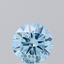 1 CT Blue Round Lab Grown Diamond For Engagement Ring