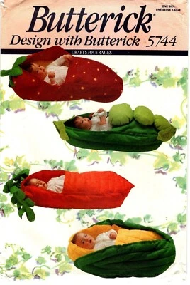 Butterick 5744 Infants Felt Buntings Sewing Pattern Uncut - Image 1 of 2