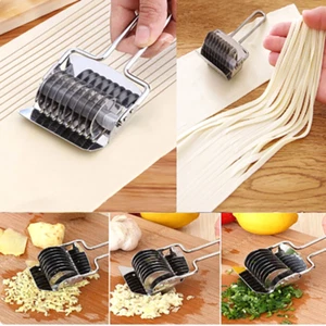 Stainless Steel Spaghetti Noodle Pasta Maker Lattice Roller Dough Kitchen Cutter - Picture 1 of 11