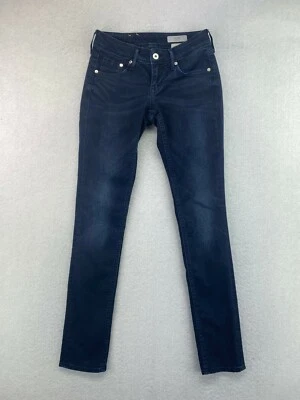 Pantalones de mezclilla ajustados suaves lavado oscuro cintura baja H&M & Denim para mujer talla 25x32 Foto 1 de 4
