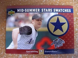 CURT SCHILLING 2003 CUBIERTA SUPERIOR MUESTRAS ESTRELLAS DE MEDIADOS DE VERANO CAMISETA USADA EN JUEGOS #MS-CS - Imagen 1 de 2