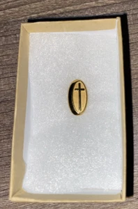 Vintage 1/10 10k Gold Christliches Kreuz Anstecknadel - Bild 1 von 6
