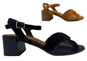 Sandali scarpe da donna Geox D45RLB casual comode tacco basso alla moda in pelle - Imagen 1 de 13