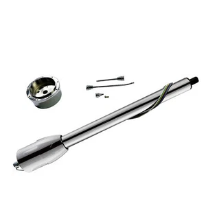 Chrome 30" Column Tilt Manual Steering Column w/ Adapter No Key For Hot Rod GM - Picture 1 of 8